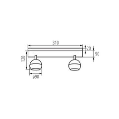 L8 kattovalaisin Kanlux Galoba EL-2I W hinta ja tiedot | Tuuletinvalaisimet | hobbyhall.fi