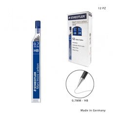 Kynäsydämet 0,7 mm Staedtler grafiitti HB, 12 kpl. hinta ja tiedot | Kirjoitusvälineet | hobbyhall.fi