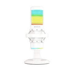 Marvo MIC-07 RGB baltas laidinis mikrofonas |USB hinta ja tiedot | Mikrofonit | hobbyhall.fi