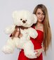 Pehmokarhu I love you 80 cm Valkoinen hinta ja tiedot | Pehmolelut | hobbyhall.fi