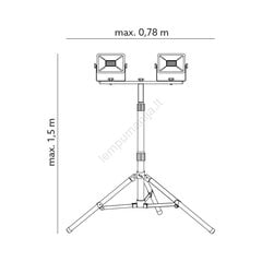 LED-kohdevalaisin jalustalla 2 x LED / 50 W hinta ja tiedot | Taskulamput ja valonheittimet | hobbyhall.fi