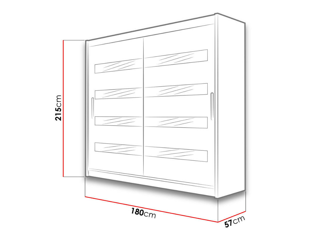 Liukuovellinen vaatekaappi Bega XI + LED hinta ja tiedot | Kaapit | hobbyhall.fi