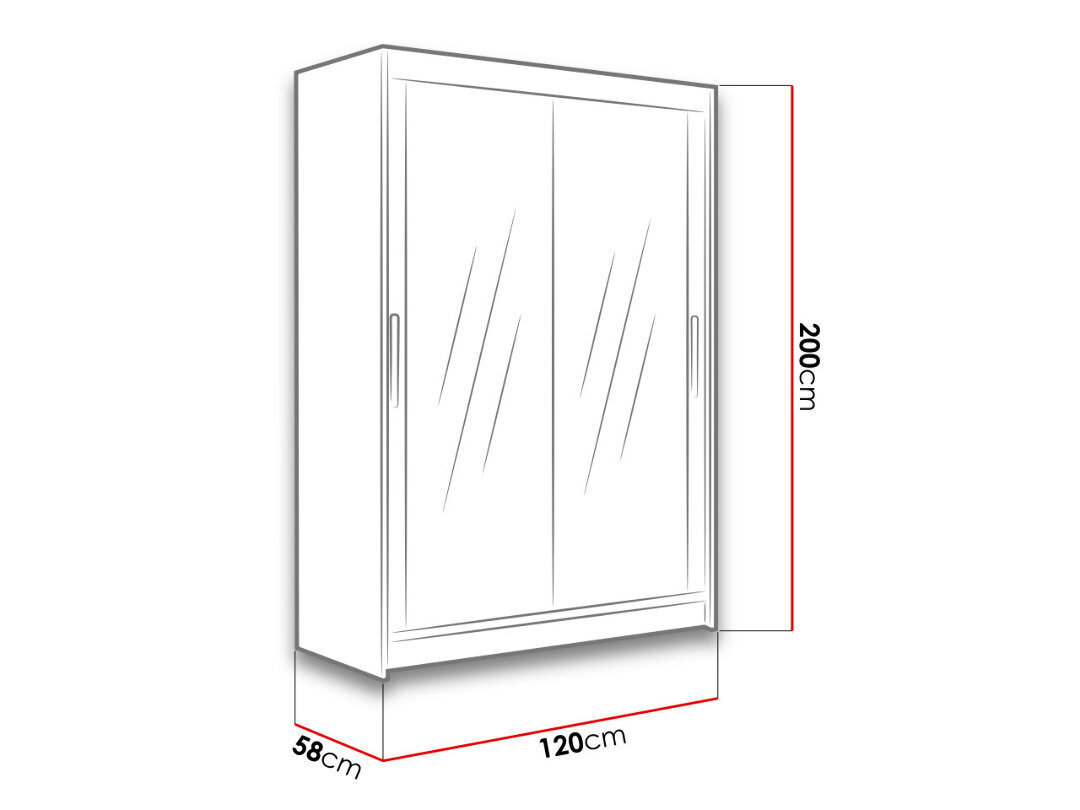 Vaatekaappi Miami VII + LED hinta ja tiedot | Kaapit | hobbyhall.fi