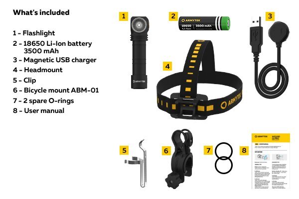 Valonheitin Armytek Wizard C2 Pro Magnet USB hinta ja tiedot | Taskulamput ja valonheittimet | hobbyhall.fi