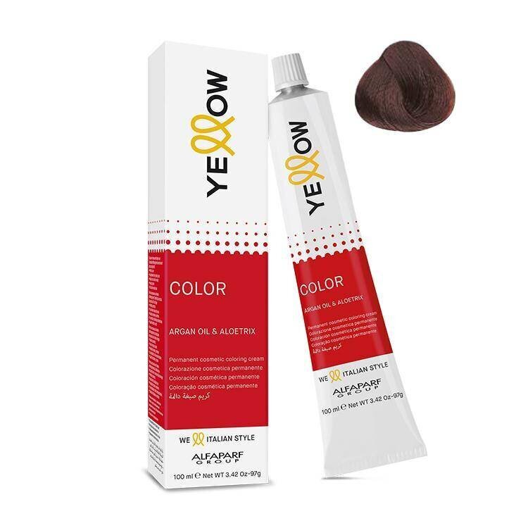 Hiusväri Alfaparf Yellow Permanent Coloring Cream no. 7,35 Keskikultainen mahonkiblondi, 100 ml hinta ja tiedot | Hiusvärit | hobbyhall.fi