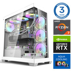 INTOP AQUA Ryzen 7 7700X 32GB DDR5 1TB SSD M.2 NVME RTX4070 SUPER 12GB no-OS hinta ja tiedot | Pöytätietokoneet | hobbyhall.fi