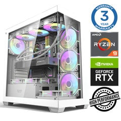 INTOP Ryzen 9 5900X 16GB DDR5 1TB SSD M.2 NVME RTX4070 SUPER 12GB no-OS hinta ja tiedot | Pöytätietokoneet | hobbyhall.fi