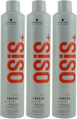 SCHWARZKOPF Osis+ Freeze 500ml X 3 pulloa hinta ja tiedot | Kampaamotuotteet | hobbyhall.fi