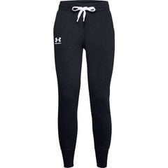 Naisten urheiluhousut Under Armour Rival Fleece W 1356416 001, musta hinta ja tiedot | Naisten urheiluvaatteet | hobbyhall.fi