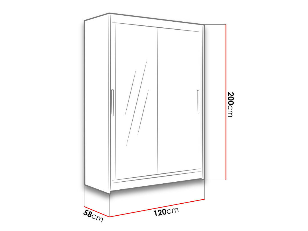 Vaatekaappi Miami VI + LED hinta ja tiedot | Kaapit | hobbyhall.fi