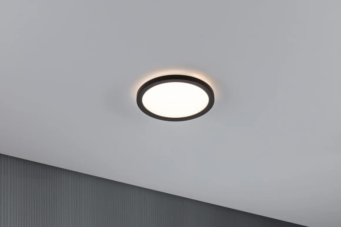 Paulmann LED-paneeli Atria Shine pyöreä 190 mm 3000K Musta hinta ja tiedot | Upotettavat valaisimet ja LED-valaisimet | hobbyhall.fi