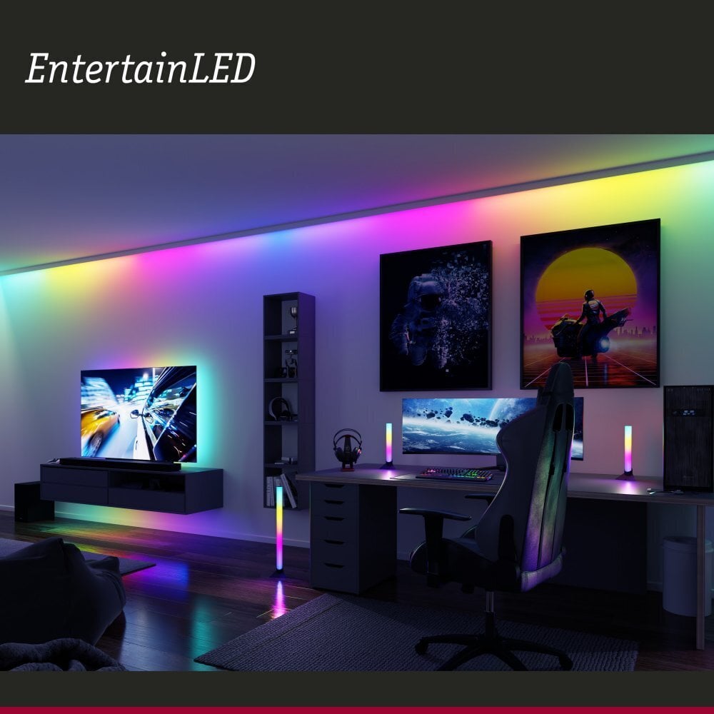 Paulmann LED USB LED TV nauhavalaistus 55 tuumaa 2m 3,5W 60LEDs/m RGB+ hinta ja tiedot | LED-valonauhat | hobbyhall.fi