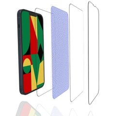 Suojalasi näytönsuoja Täysliimalla karkaistu lasi suojaava 4Tech 3D kaareva Puhelimen mallia varten Apple iPhone 13 2 kpl hinta ja tiedot | 4Tech Matkapuhelimet ja tarvikkeet | hobbyhall.fi