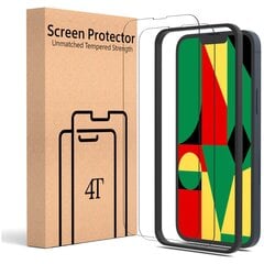 Suojalasi näytönsuoja Täysliimalla karkaistu lasi suojaava 4Tech 3D kaareva Puhelimen mallia varten Apple iPhone 13 Pro 2 kpl hinta ja tiedot | 4Tech Matkapuhelimet ja tarvikkeet | hobbyhall.fi