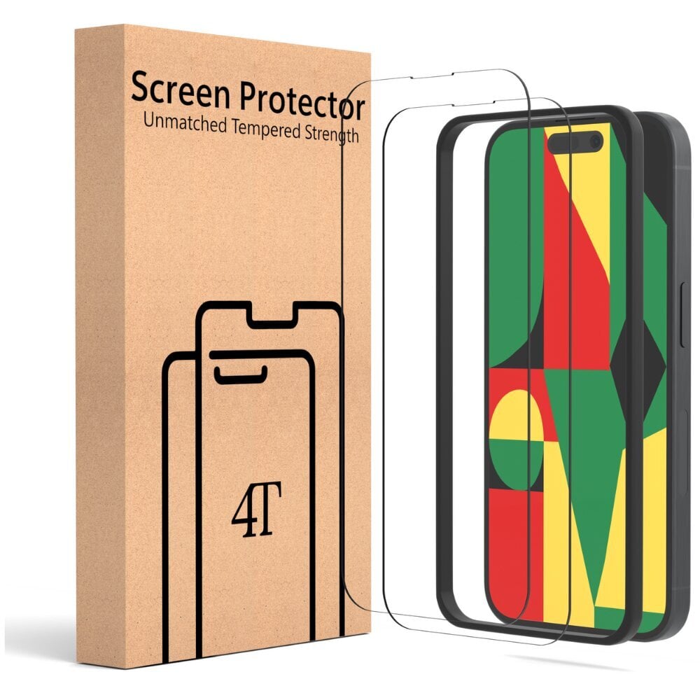 Suojalasi näytönsuoja Täysliimalla karkaistu lasi suojaava 4Tech 3D kaareva Puhelimen mallia varten Apple iPhone 15 Pro 2 kpl hinta ja tiedot | Näytönsuojakalvot ja -lasit | hobbyhall.fi