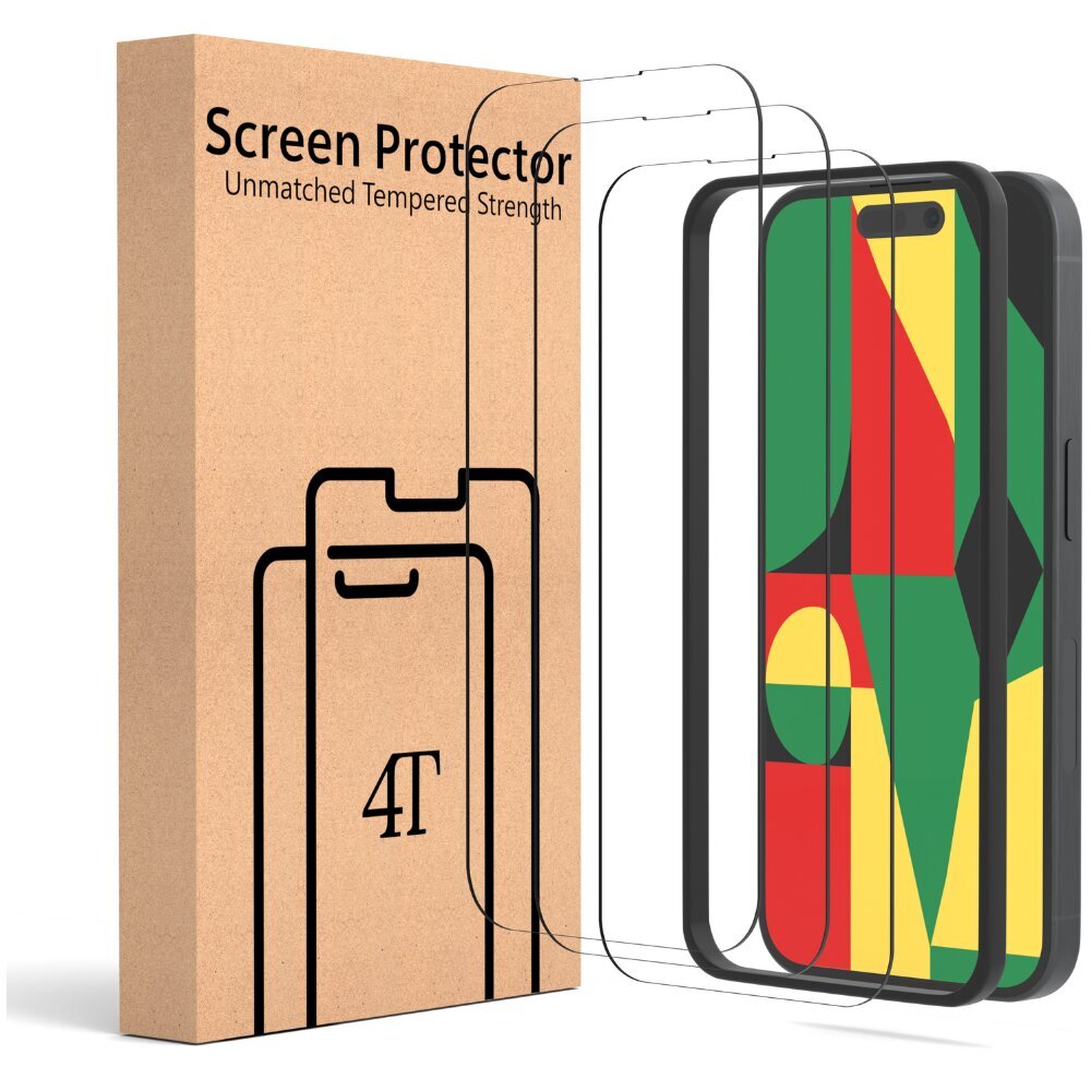 Suojalasi näytönsuoja Täysliimalla karkaistu lasi suojaava 4Tech 3D kaareva Puhelimen mallia varten Apple iPhone 14 Pro 3 kpl hinta ja tiedot | Näytönsuojakalvot ja -lasit | hobbyhall.fi