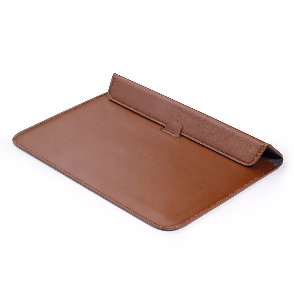 Kannettavan suojakotelo Suojakuori kannettavan laukku Laptop Sleeve Macbook Air 15 / Pro M1 M2 2020 15 4Tech eko-nahkaa 16" ruskea hinta ja tiedot | Tietokonelaukut | hobbyhall.fi