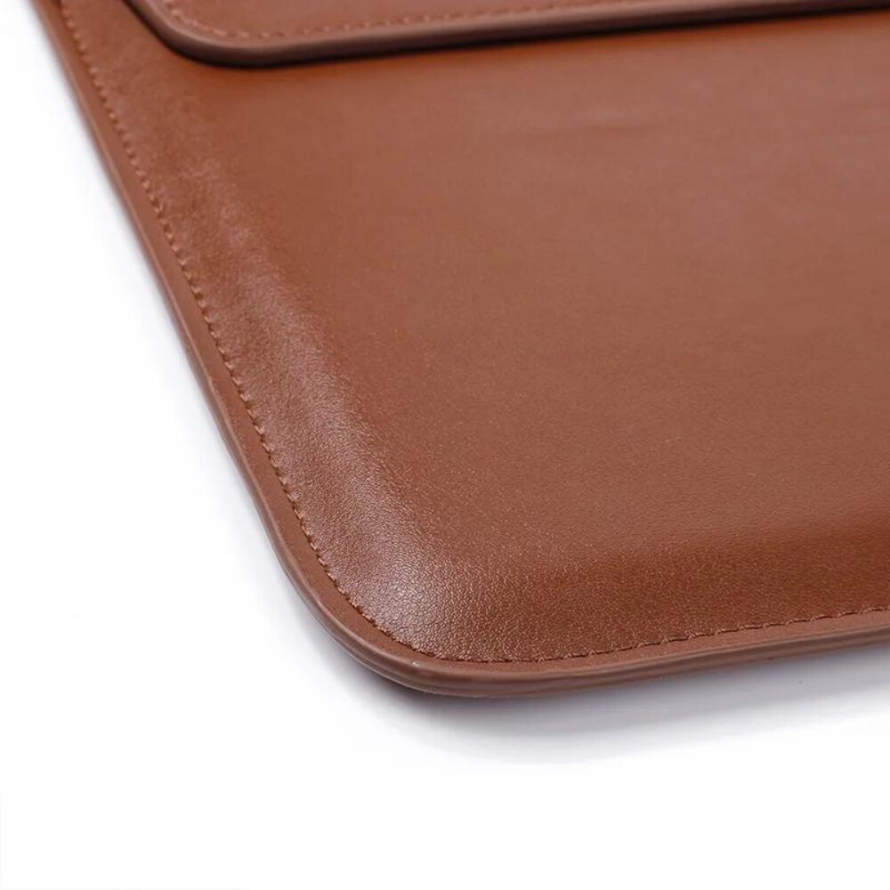 Kannettavan suojakotelo Suojakuori kannettavan laukku Laptop Sleeve Macbook Air 15 / Pro M1 M2 2020 15 4Tech eko-nahkaa 16" ruskea hinta ja tiedot | Tietokonelaukut | hobbyhall.fi