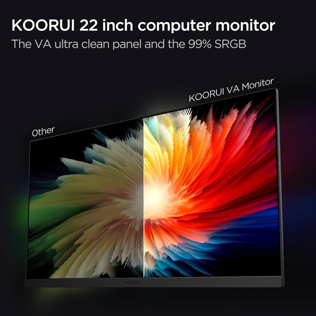 KOORUI Monitor 22 inch hinta ja tiedot | Näytöt | hobbyhall.fi