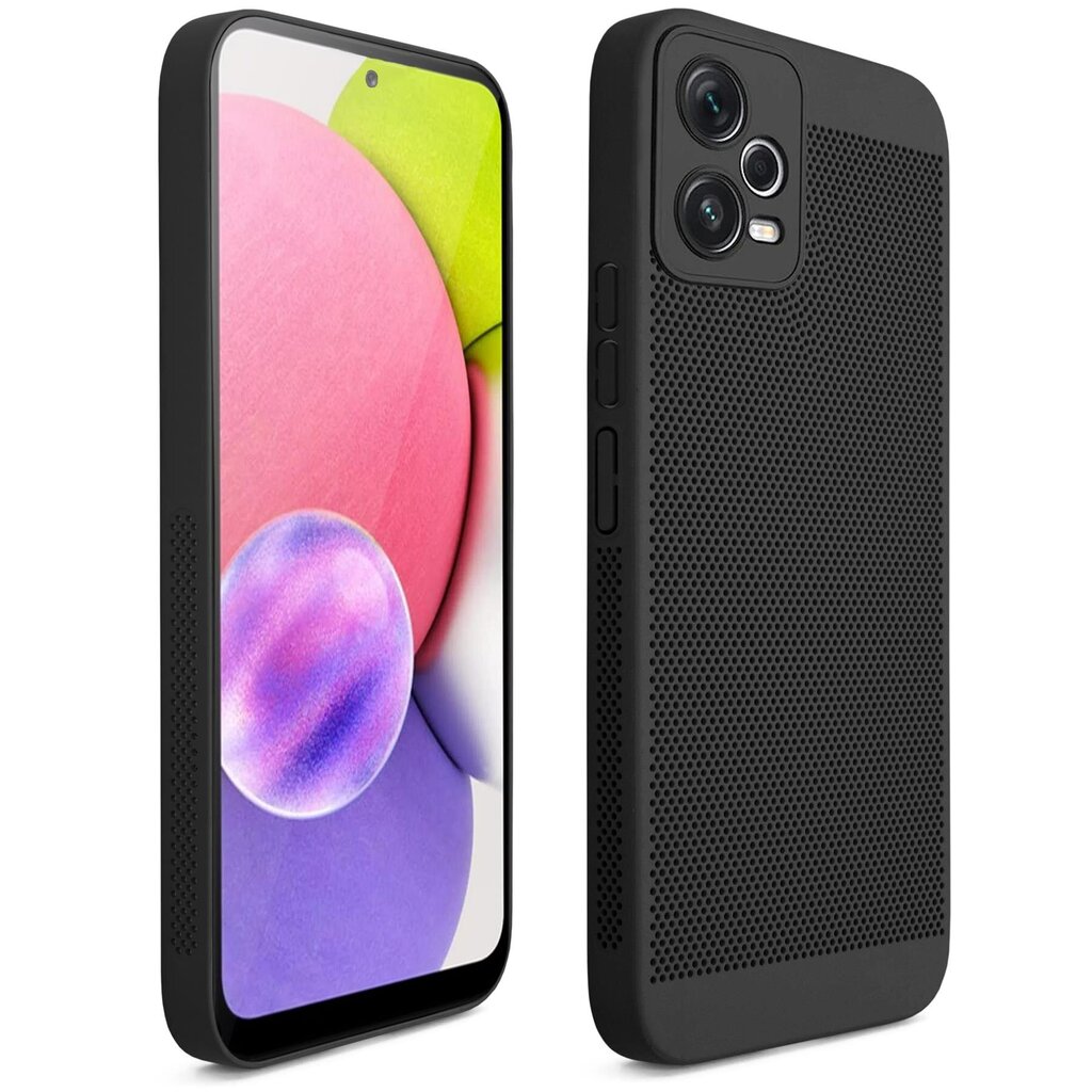 Moozy suojakuori Xiaomi Redmi Note 12 5G kotelo tuuletuskuviolla VentiGuard Case, musta hinta ja tiedot | Puhelimen kuoret ja kotelot | hobbyhall.fi