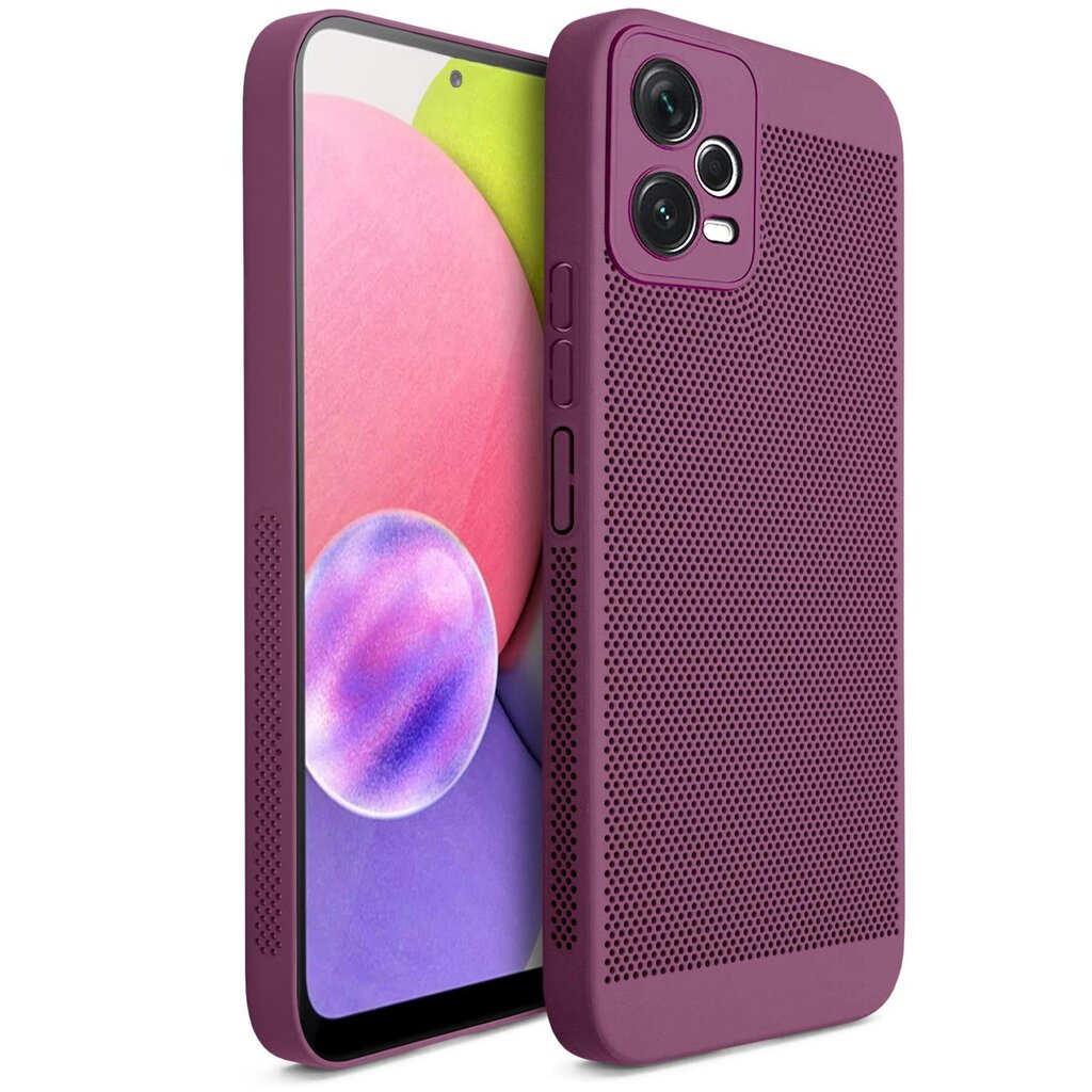 Moozy suojakuori Xiaomi Redmi Note 12 5G kotelo tuuletuskuviolla VentiGuard Case, violetti hinta ja tiedot | Puhelimen kuoret ja kotelot | hobbyhall.fi