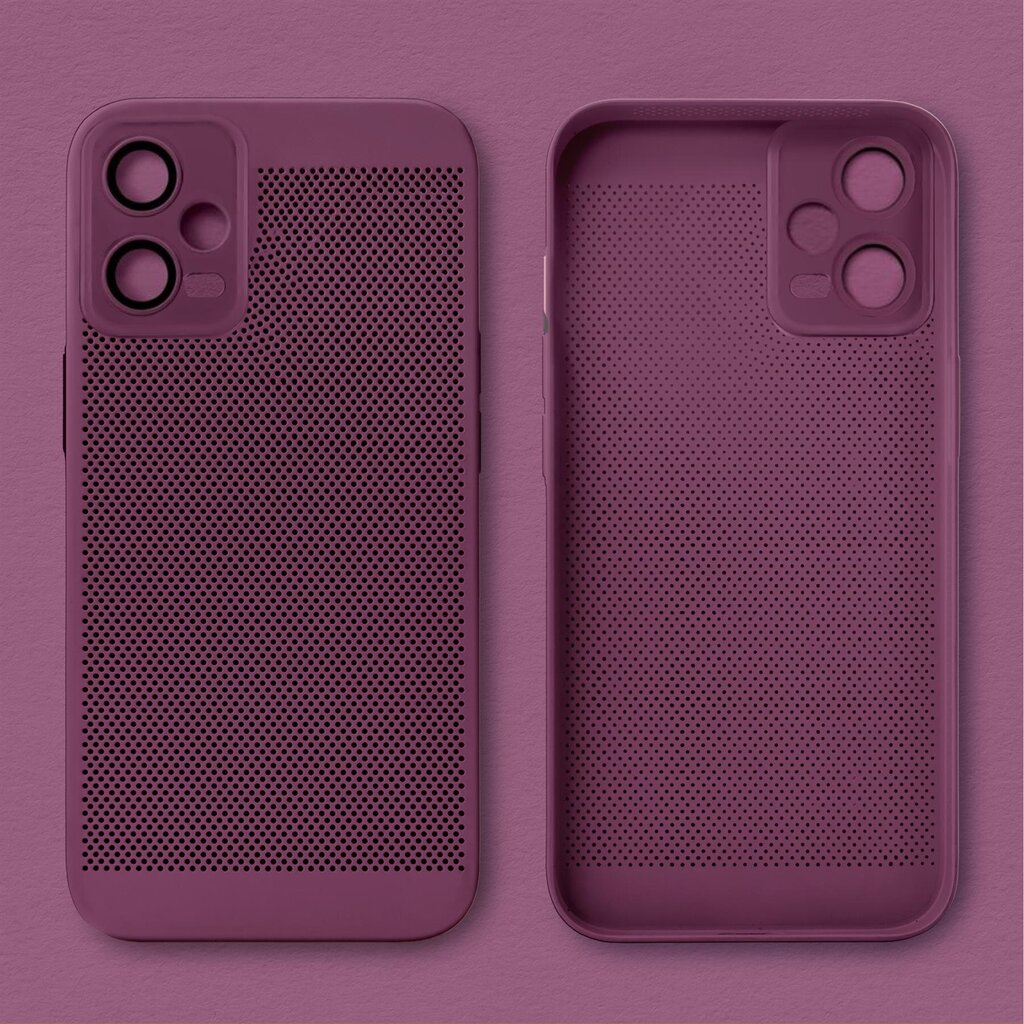 Moozy suojakuori Xiaomi Redmi Note 12 5G kotelo tuuletuskuviolla VentiGuard Case, violetti hinta ja tiedot | Puhelimen kuoret ja kotelot | hobbyhall.fi