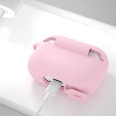 Kotelo kotelosuoja suojakuori Hang Silicon Case Kuulokekotelo AirPods Pro 1 + klipsikoukku hinta ja tiedot | 4Tech Tietokoneet ja pelaaminen | hobbyhall.fi