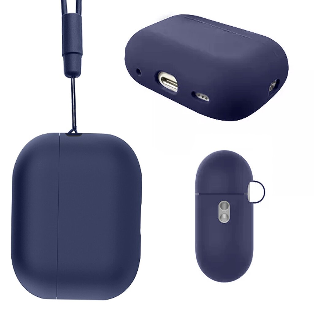 Kotelo kotelosuoja suojakuori Hang Silicon Case Kuulokekotelo AirPods Pro 1 2 + klipsikoukku hinta ja tiedot | Kuulokkeiden tarvikkeet | hobbyhall.fi