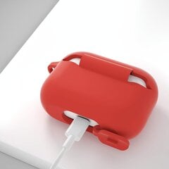 Kotelo kotelosuoja suojakuori Hang Silicon Case Kuulokekotelo AirPods Pro 1 + klipsikoukku hinta ja tiedot | 4Tech Tietokoneet ja pelaaminen | hobbyhall.fi