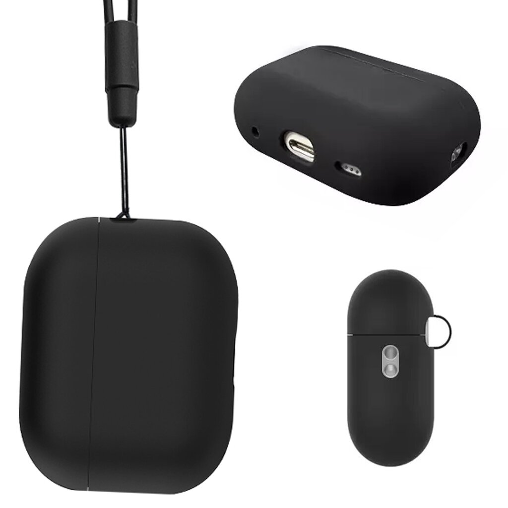 Kotelo kotelosuoja suojakuori Hang Silicon Case Kuulokekotelo AirPods Pro 1 2 + klipsikoukku hinta ja tiedot | Kuulokkeiden tarvikkeet | hobbyhall.fi