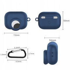 Kotelo kotelosuoja suojakuori Hang Silicon Case Kuulokekotelo AirPods Pro 1 + klipsikoukku + airtag hinta ja tiedot | 4Tech Tietokoneet ja pelaaminen | hobbyhall.fi