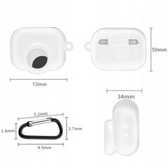 Kotelo kotelosuoja suojakuori Hang Silicon Case Kuulokekotelo AirPods Pro 1 + klipsikoukku + airtag hinta ja tiedot | 4Tech Tietokoneet ja pelaaminen | hobbyhall.fi