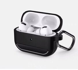 Kotelo kotelosuoja suojakuori Hang Silicon Case Kuulokekotelo AirPods Pro 1 2 + klipsikoukku hinta ja tiedot | 4Tech Tietokoneet ja pelaaminen | hobbyhall.fi