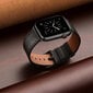 Ranneke nahkaranneke kelloihin Apple Watch Iwatch 4Tech mallia varten ULTRA SE 9 8 7 6 5 4 3 2 1 49 45 44 42 mm Band musta hinta ja tiedot | Älykellojen ja aktiivisuusrannekkeiden lisätarvikkeet | hobbyhall.fi