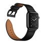 Ranneke nahkaranneke kelloihin Apple Watch Iwatch 4Tech mallia varten ULTRA SE 9 8 7 6 5 4 3 2 1 49 45 44 42 mm Band musta hinta ja tiedot | Älykellojen ja aktiivisuusrannekkeiden lisätarvikkeet | hobbyhall.fi