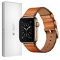 Ranneke nahkaranneke kelloihin Apple Watch Iwatch 4Tech mallia varten ULTRA SE 9 8 7 6 5 4 3 2 1 49 45 44 42 mm Band ruskea hinta ja tiedot | Älykellojen ja aktiivisuusrannekkeiden lisätarvikkeet | hobbyhall.fi