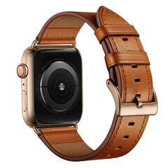 Ranneke nahkaranneke kelloihin Apple Watch Iwatch 4Tech mallia varten ULTRA SE 9 8 7 6 5 4 3 2 1 49 45 44 42 mm Band ruskea hinta ja tiedot | 4Tech Puhelimet, älylaitteet ja kamerat | hobbyhall.fi