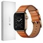 Ranneke nahkaranneke kelloihin Apple Watch Iwatch 4Tech mallia varten SE 9 8 7 6 5 4 3 2 1 41 40 38 mm Band ruskea hinta ja tiedot | Älykellojen ja aktiivisuusrannekkeiden lisätarvikkeet | hobbyhall.fi