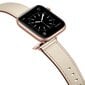 Ranneke nahkaranneke kelloihin Apple Watch Iwatch 4Tech mallia varten SE 9 8 7 6 5 4 3 2 1 41 40 38 mm Band beige hinta ja tiedot | Älykellojen ja aktiivisuusrannekkeiden lisätarvikkeet | hobbyhall.fi