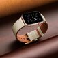 Ranneke nahkaranneke kelloihin Apple Watch Iwatch 4Tech mallia varten ULTRA SE 9 8 7 6 5 4 3 2 1 49 45 44 42 mm Band beige hinta ja tiedot | Älykellojen ja aktiivisuusrannekkeiden lisätarvikkeet | hobbyhall.fi