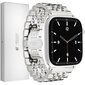 Ranneke Teräsranneke kelloihin Apple Watch Iwatch 4Tech mallia varten ULTRA SE 9 8 7 6 5 4 3 2 1 49 45 44 42 mm Band hopea hinta ja tiedot | Älykellojen ja aktiivisuusrannekkeiden lisätarvikkeet | hobbyhall.fi