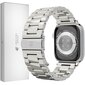 Ranneke Teräsranneke kelloihin Apple Watch Iwatch 4Tech mallia varten SE 9 8 7 6 5 4 3 2 1 41 40 38 mm Band hopea hinta ja tiedot | Älykellojen ja aktiivisuusrannekkeiden lisätarvikkeet | hobbyhall.fi