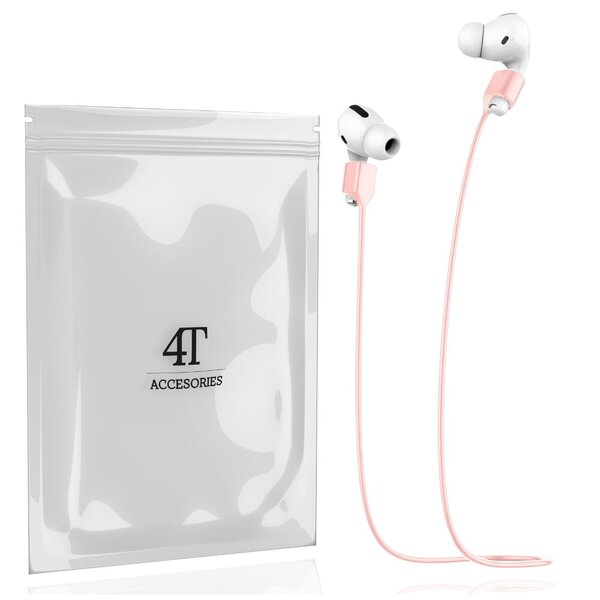 Hihna Silikoninauha Neckband mallia varten Apple Airpods Pro 1 2 vaaleanpunainen