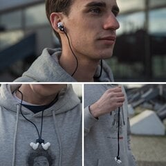 Hihna Silikoninauha Neckband mallia varten Apple Airpods Pro 1 2 musta hinta ja tiedot | Kuulokkeiden tarvikkeet | hobbyhall.fi