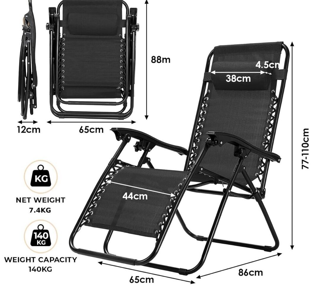 2-osainen aurinkotuolisarja, taitettava aurinkotuoli hinta ja tiedot | Puutarhatuolit | hobbyhall.fi