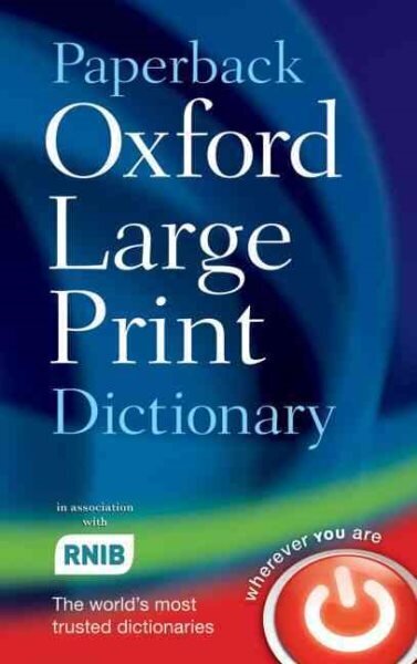 Paperback Oxford Large Print Dictionary 2nd Revised edition hinta ja tiedot | Vieraiden kielten oppimateriaalit | hobbyhall.fi