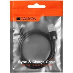 CANYON CFI-1 Lightning USB-kaapeli Apple, 1 m hinta ja tiedot | Puhelinkaapelit | hobbyhall.fi