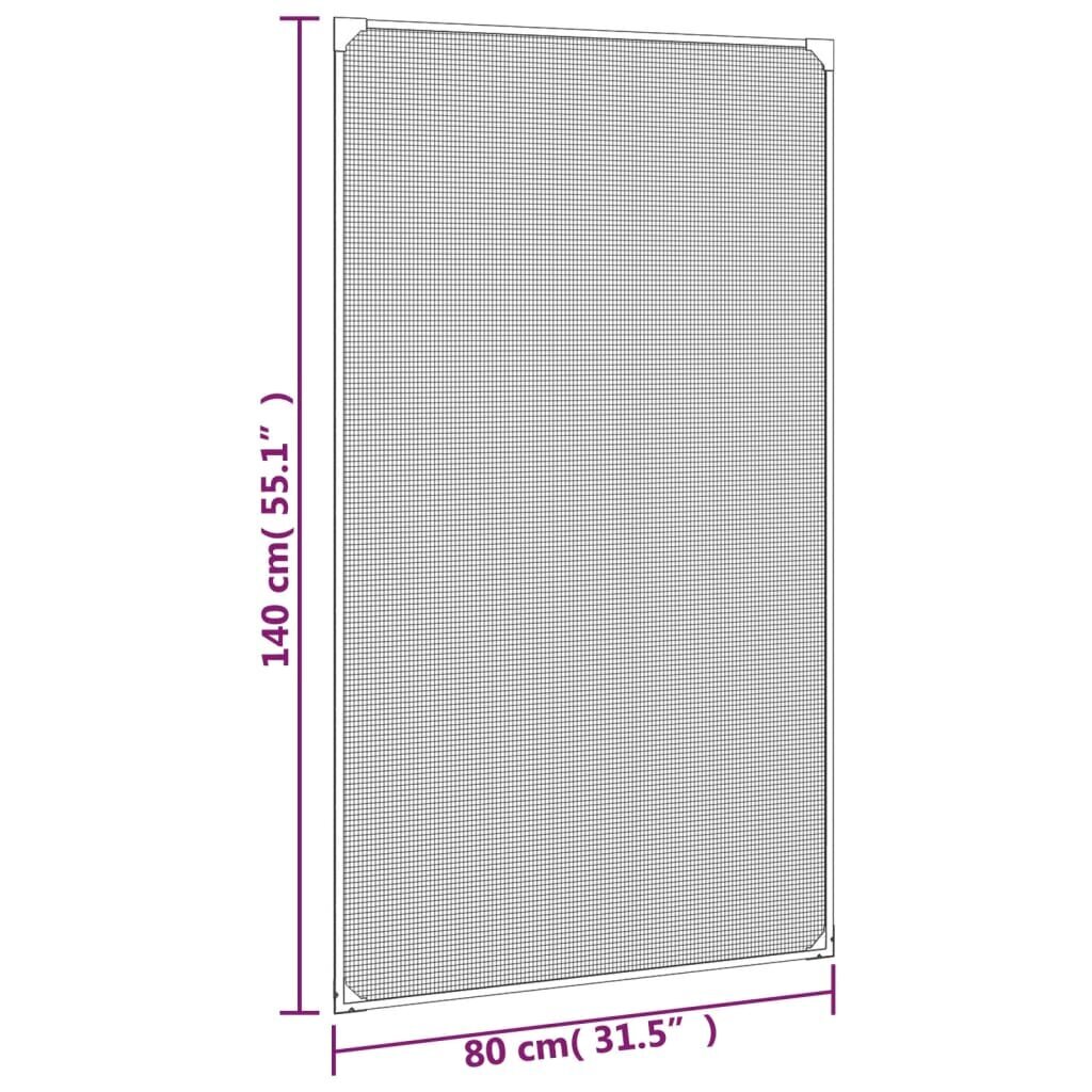 vidaXL Magneettinen hyönteisverkko ikkunaan valkoinen 80x140 cm hinta ja tiedot | Hyttysverkot | hobbyhall.fi