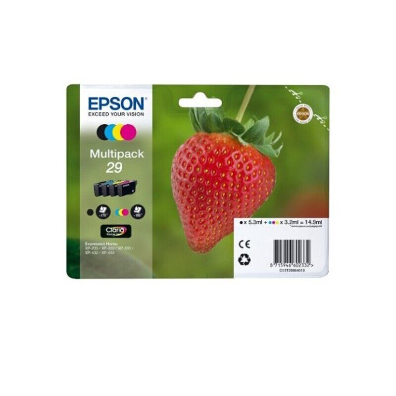 Epson C13T29864022, musta ja värillinen hinta ja tiedot | Mustekasetit | hobbyhall.fi