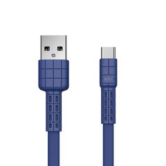 Remax Armor Series litteä USB / USB Type C -kaapeli 5V 2.4A sininen (RC-116a). hinta ja tiedot | Puhelinkaapelit | hobbyhall.fi